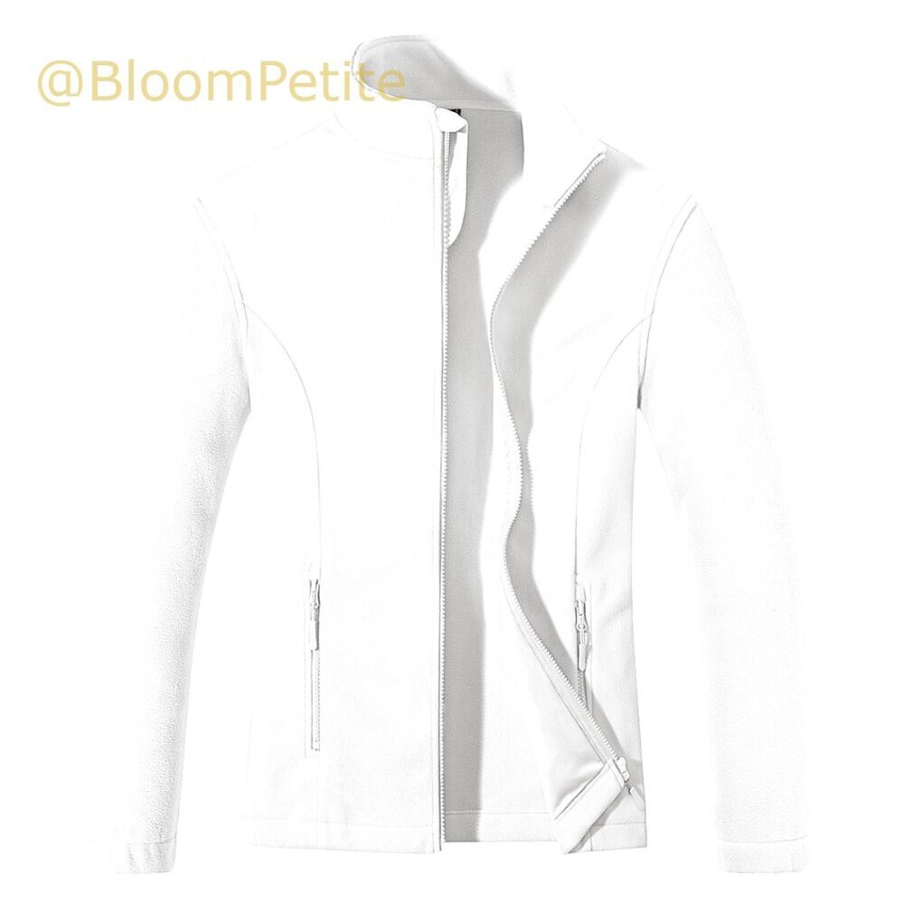 Polyester Fleece Jacket Zip Up Lightweight Warm Long Sleeve with Pockets